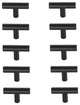 Elegant Decor PL400-1-MB-10PK Quinn Matte Black T Bar Pull Multipack, Set of 10