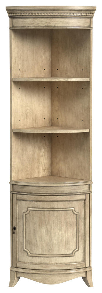 Butler Dowling 1 Door Corner Cabinet, Antique Beige
