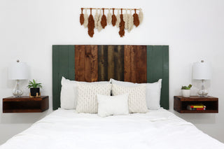 Handcrafted Headboard, Hanger Style, Forest Path Mix, Full