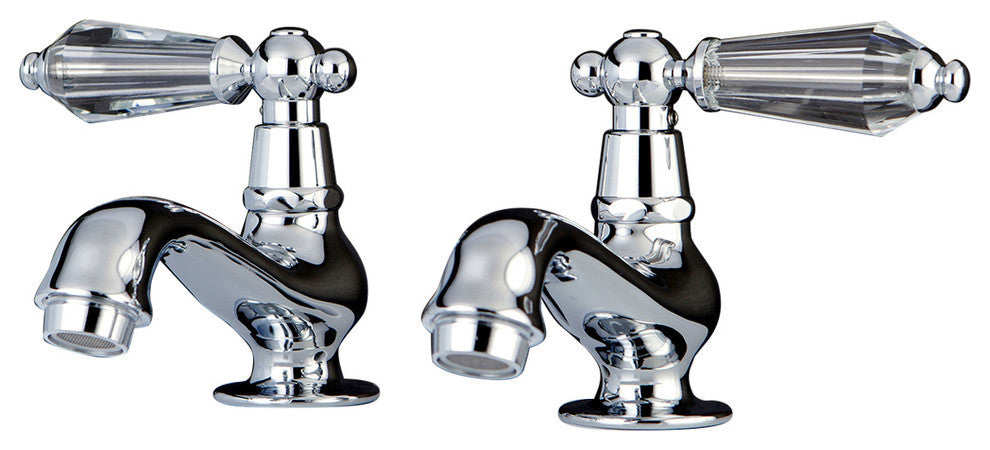 Kingston Brass Basin Faucet With Cross Handle, Polished Chrome
