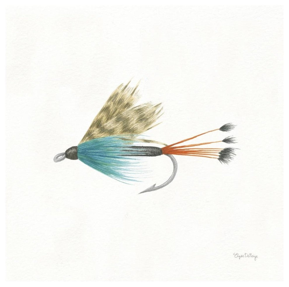 "Gone Fishin V" Digital Paper Print by Elyse DeNeige, 32"x32"