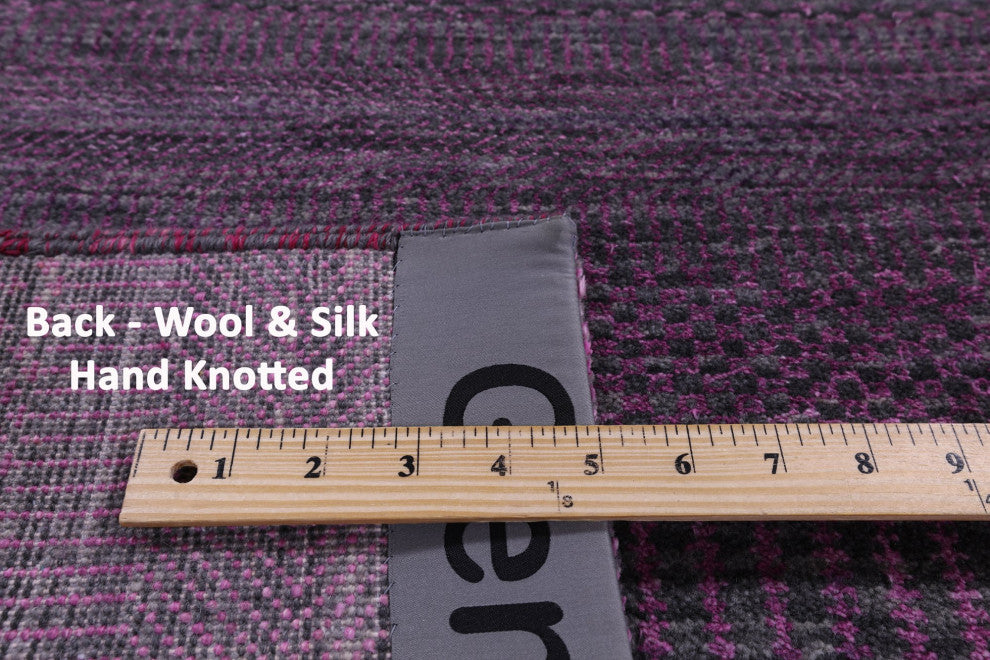 Savannah Grass Wool and Silk Handmade Rug 4' 0" X 5' 11" Q11992