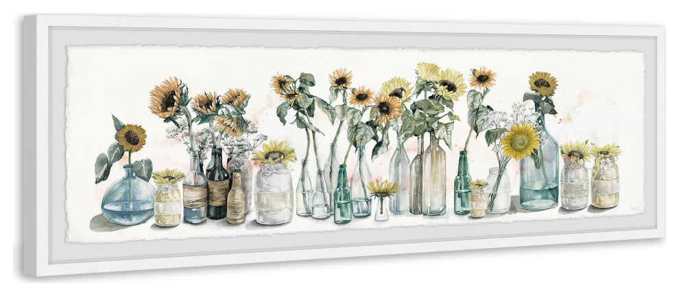 "Sunflower Centerpiece III" Framed Painting Print