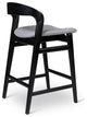 Modern Brazilian, Velma, Counter Stool, Ebano/Essence Gray