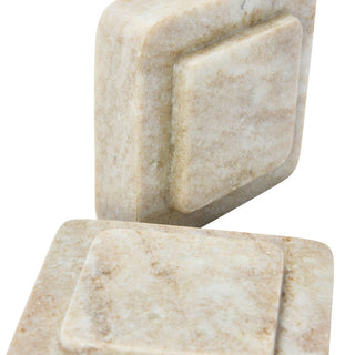 Marble Bookends, Beige, 2-Piece Set