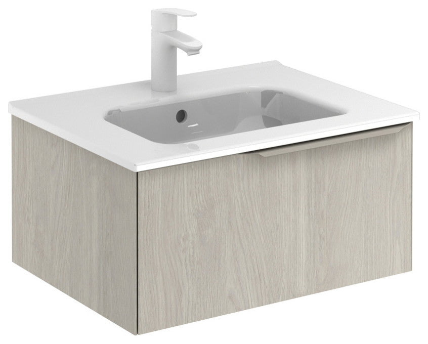 UNIT 24" MIO 1DR White Oak / Sand Handle With Ceramic Top