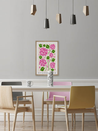 "Hydrangea" Framed Painting Print, 12x18