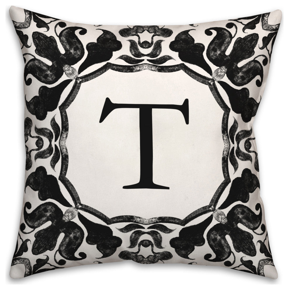 T Monogram 18x18 Indoor / Outdoor Pillow