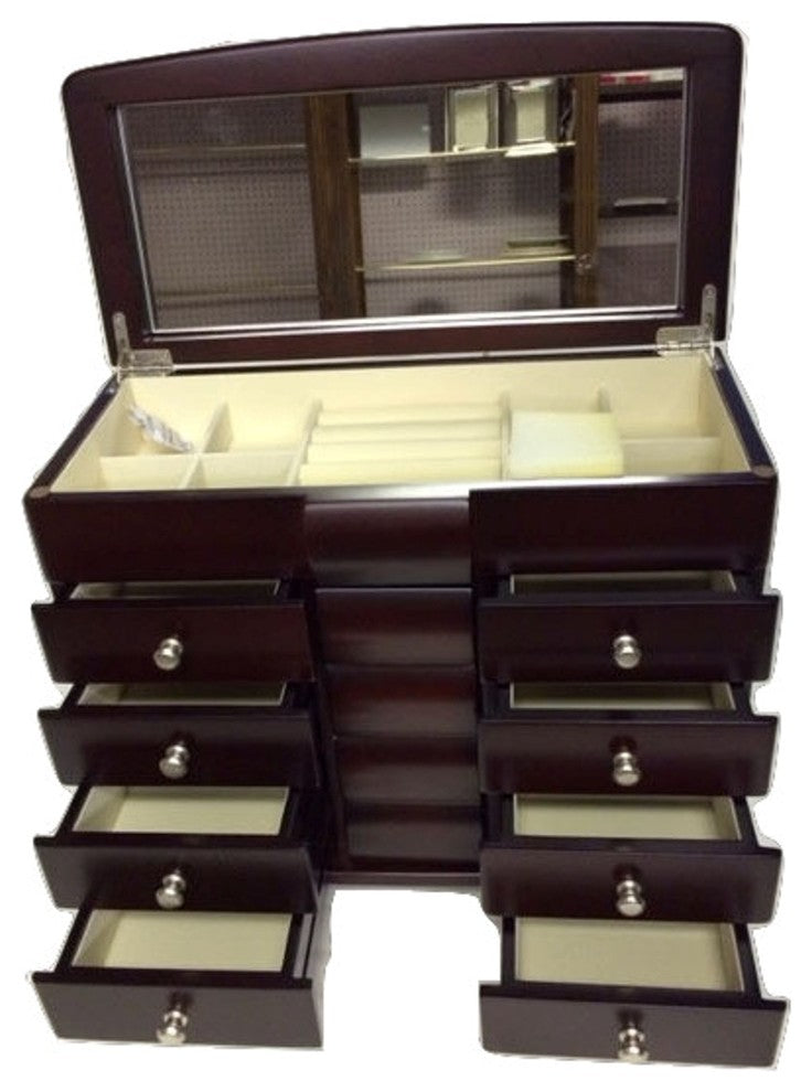 Elegance Jewelry Box 4-Drawer Anti-Tarnish Felt