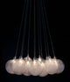 Pendant Ceiling Light Fixture, Glass, Steel Metal, Clear, Kitchen LoungeLobby