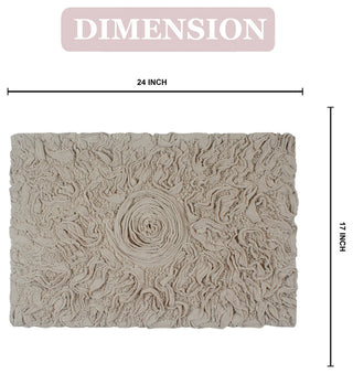 Bellflower Bath Rug, 17"x24", Linen