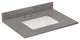 Madrid Bathroom Vanity Countertop, Concrete Gray With White Sink, 31"