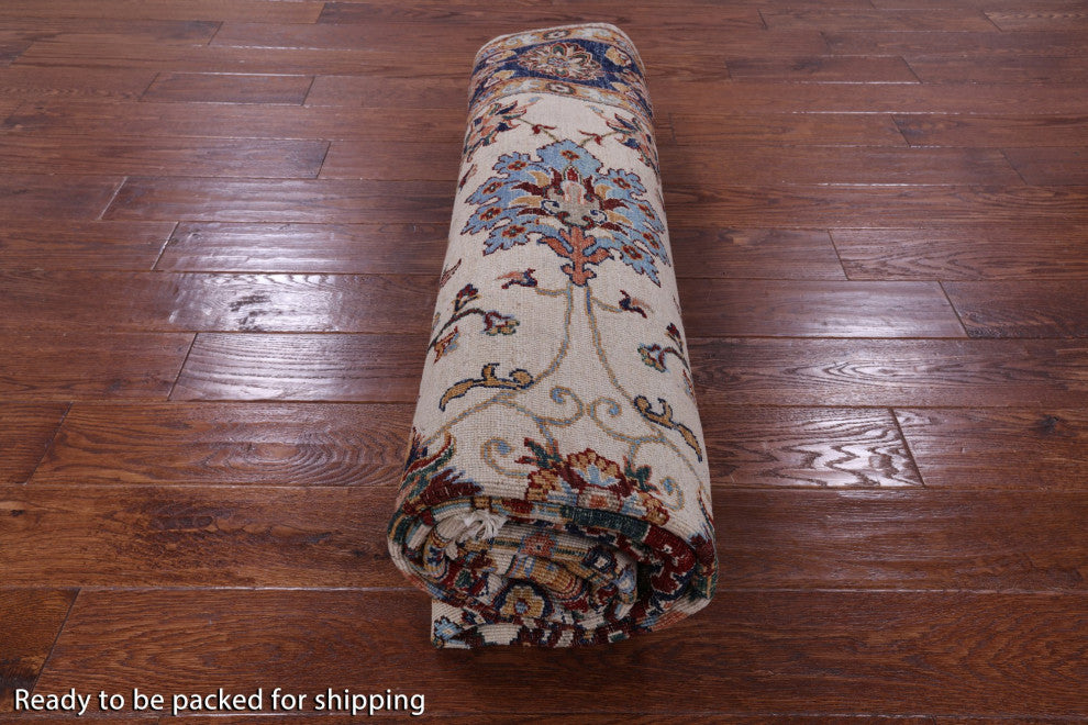 Persian Tabriz Hand-Knotted Wool Rug 6' 10" X 10' 2" Q9997