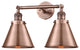 Appalachian 2-Light Bath Vanity-Light, Antique Copper, Antique Copper