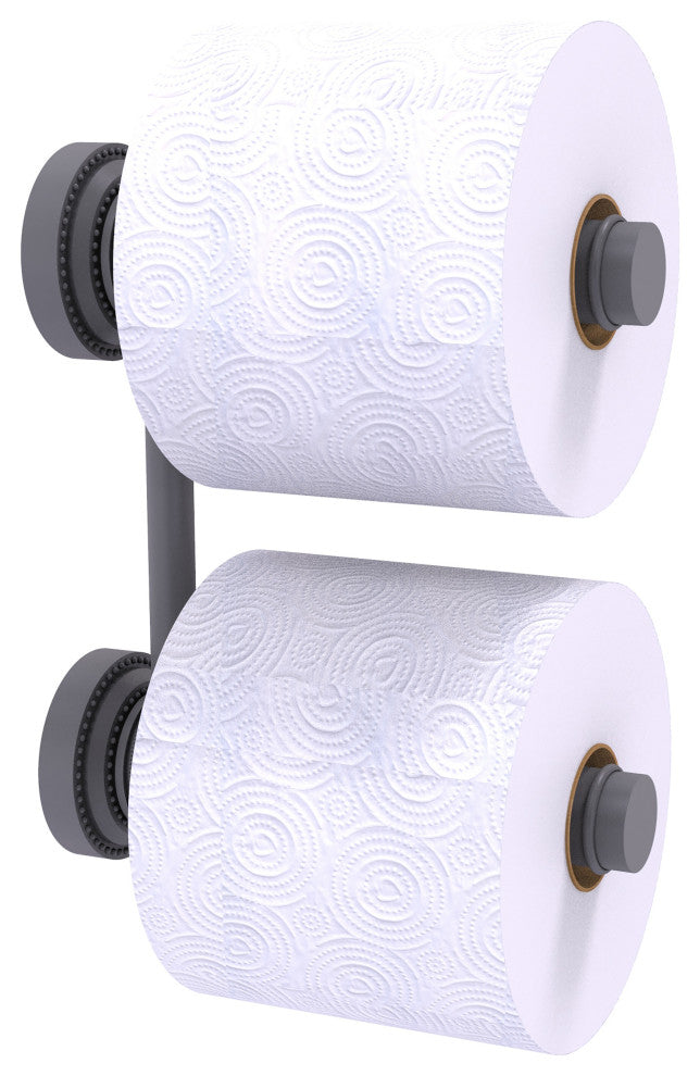 Dottingham 2 Roll Reserve Roll Toilet Paper Holder, Matte Gray