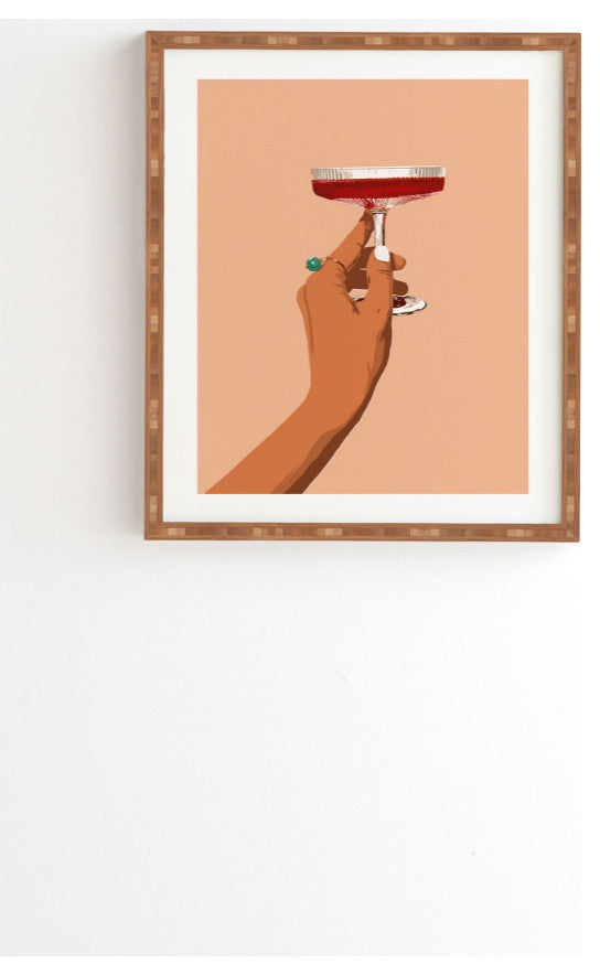 83 Oranges Cheers To Love Framed Wall Art, 19x22.4"