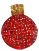 19" LED Lighted Red and Amber Faceted Light Bulb Christmas Yard Art Decoration