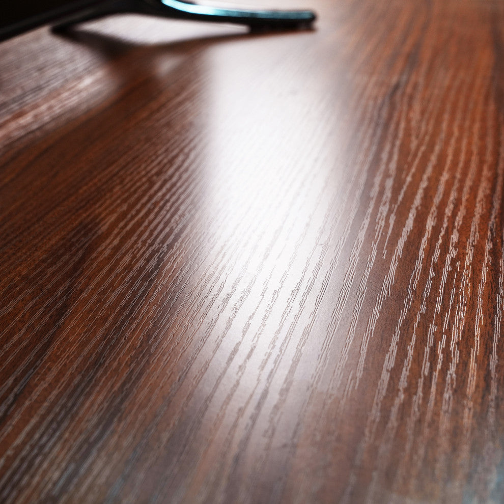 Orford Modern Open Concept Minimalist TV Stand with Iron Legs, Walnut