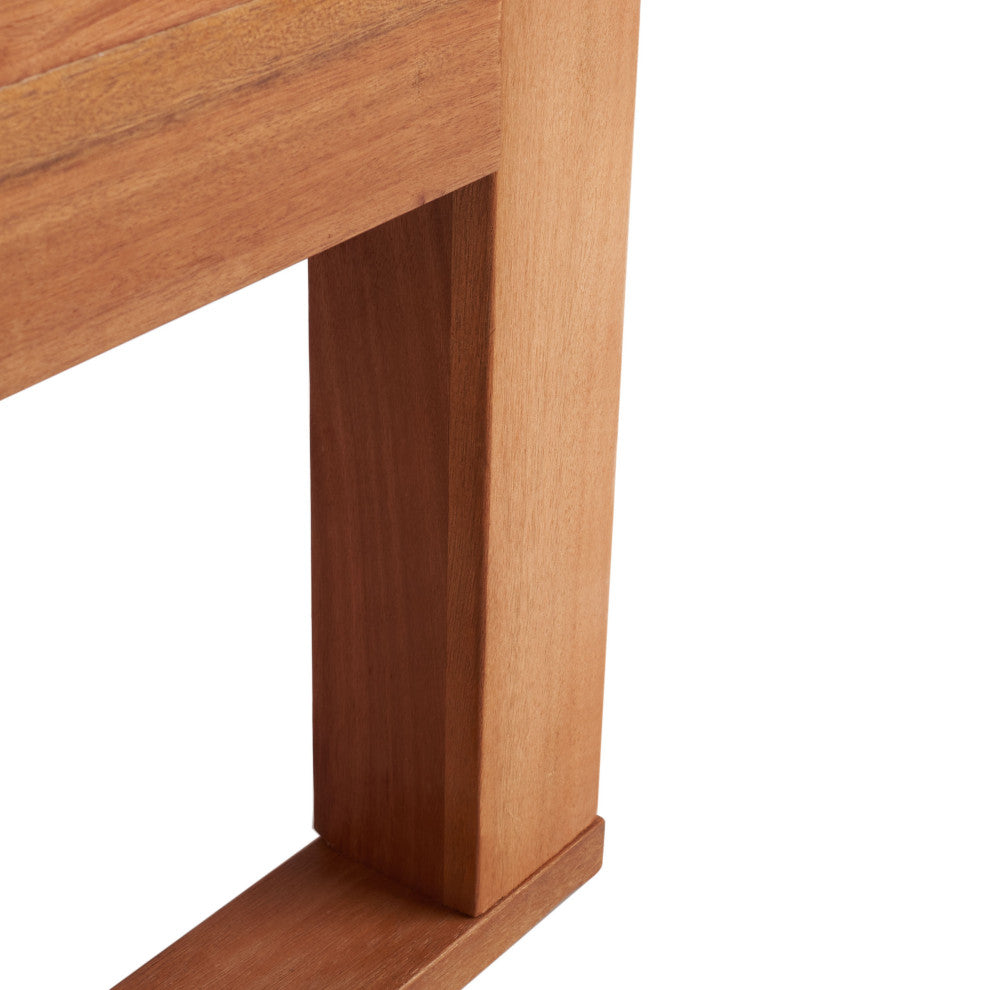 Safavieh Solano Sunlounger, Natural Wood/Green