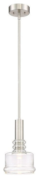 Kami LED Pendant, Satin Platinum