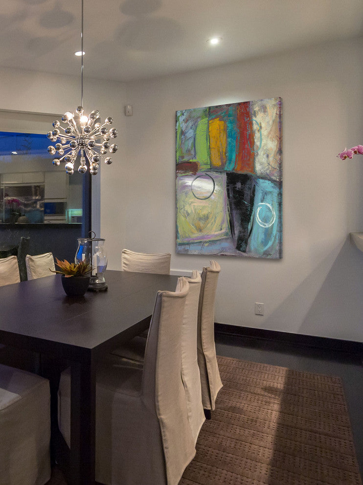 "Cool Jazz One" Painting Print on Wrapped Canvas by Julie Joy