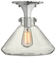 Hinkley Congress Foyer Large Retro Glass Flush Mount, Chrome