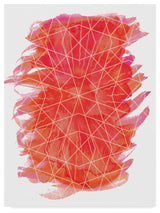 "Geometric Fire 1" by Erin Clark, Canvas Art, 24"x18"