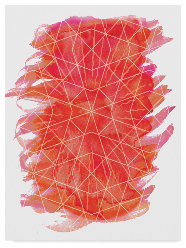 "Geometric Fire 1" by Erin Clark, Canvas Art, 24"x18"