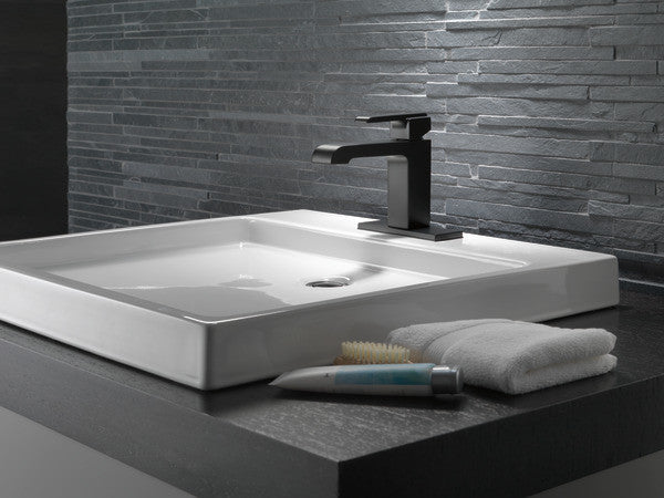Delta Ara Single Handle Bathroom Faucet, Matte Black, 567LF-BLLPU