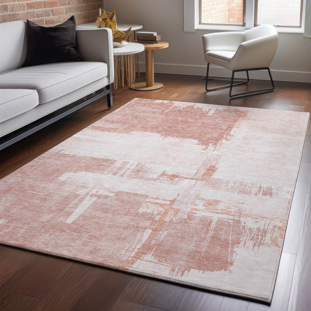 Premium Machine Washable Mayfield AMF624 Blush 3' x 5' Rug