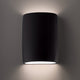 Ambiance ADA Outdoor Ceramic Wide Cylinder Wall Sconce, Carbon Matte Black, LED