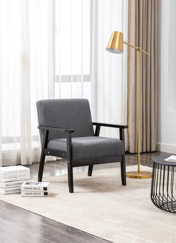 Bahamas Linen Chair, Dark Gray
