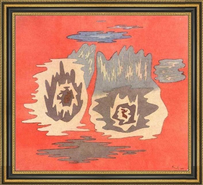 Paul Klee The Place of the Twins - 16" x 20" Framed Premium Canvas Print
