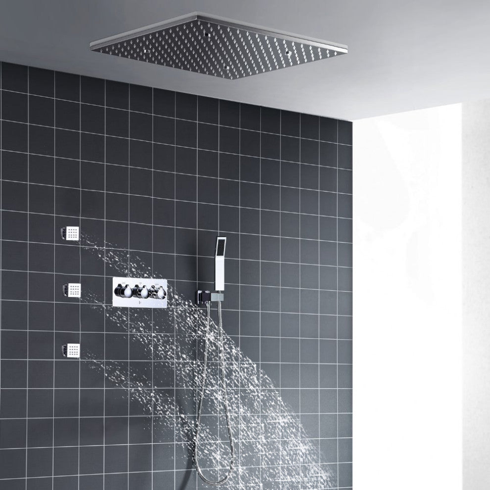 Fontana Lima 20 Inch LED Chrome Shower Set