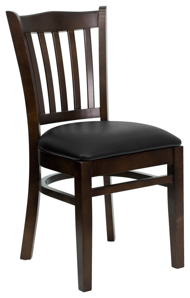 Restaurant Tables and Chairs, "Romano" Vertical Slat Back Commercial Wood Chair