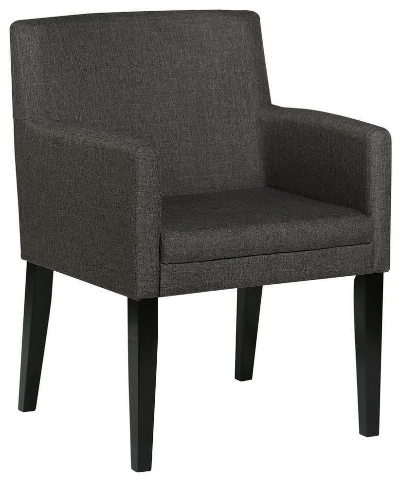 Catherine 7-piece Double Pedestal Dining Table Set Charcoal Grey and Black