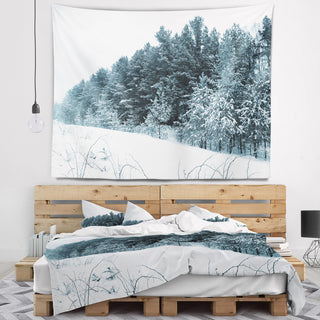 Dark Winter Trees Landscape Wall Tapestry, 39"x32"