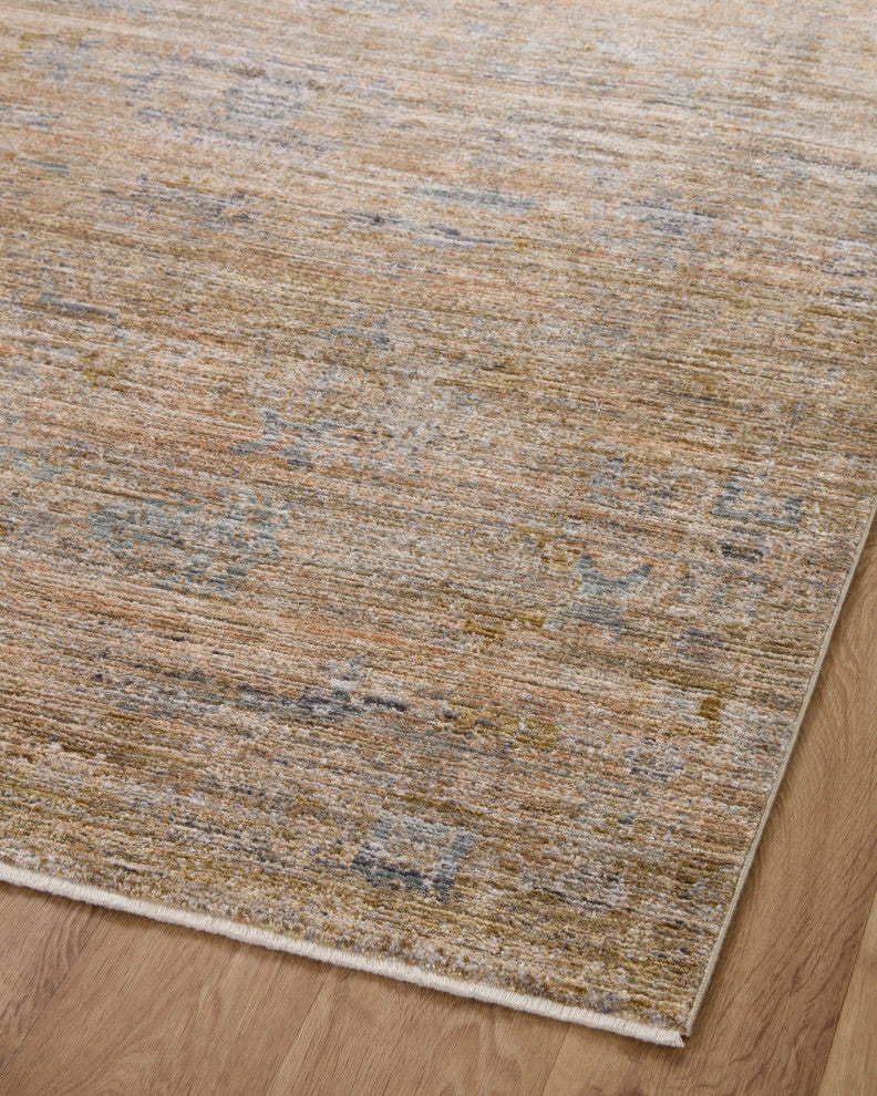Jean Stoffer x Loloi Katherine Copper / Steel 5'-3" x 5'-3" Round Accent Rug
