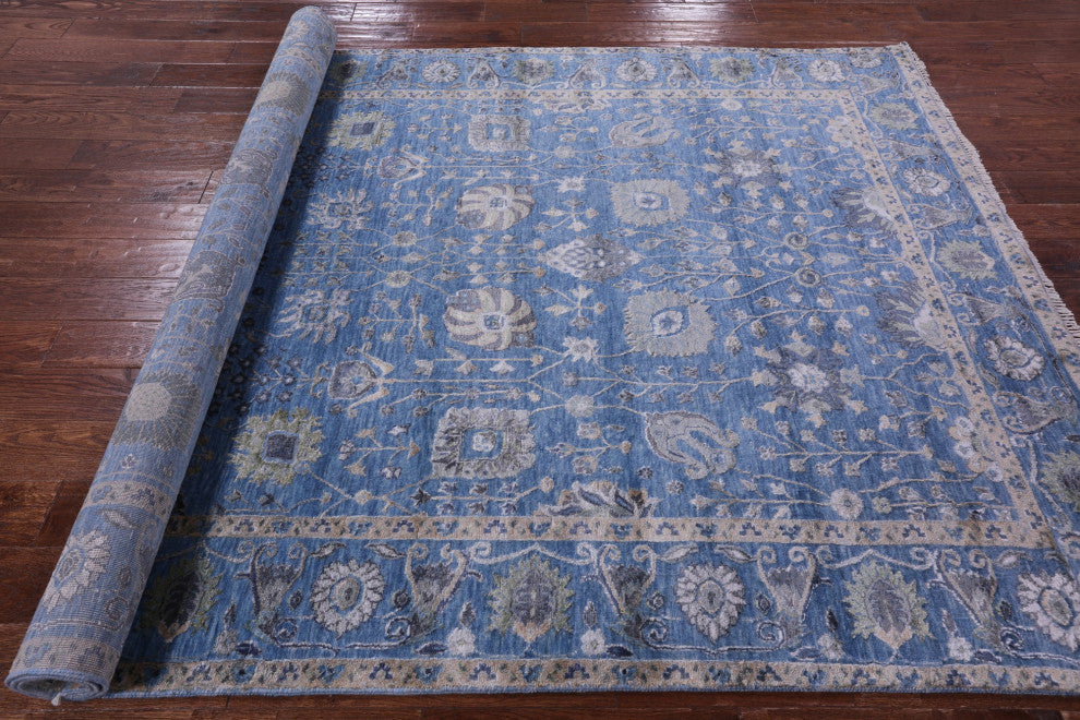6' 1" X 9' 2" Hand Knotted Wool & Silk Persian Rug - Q13698