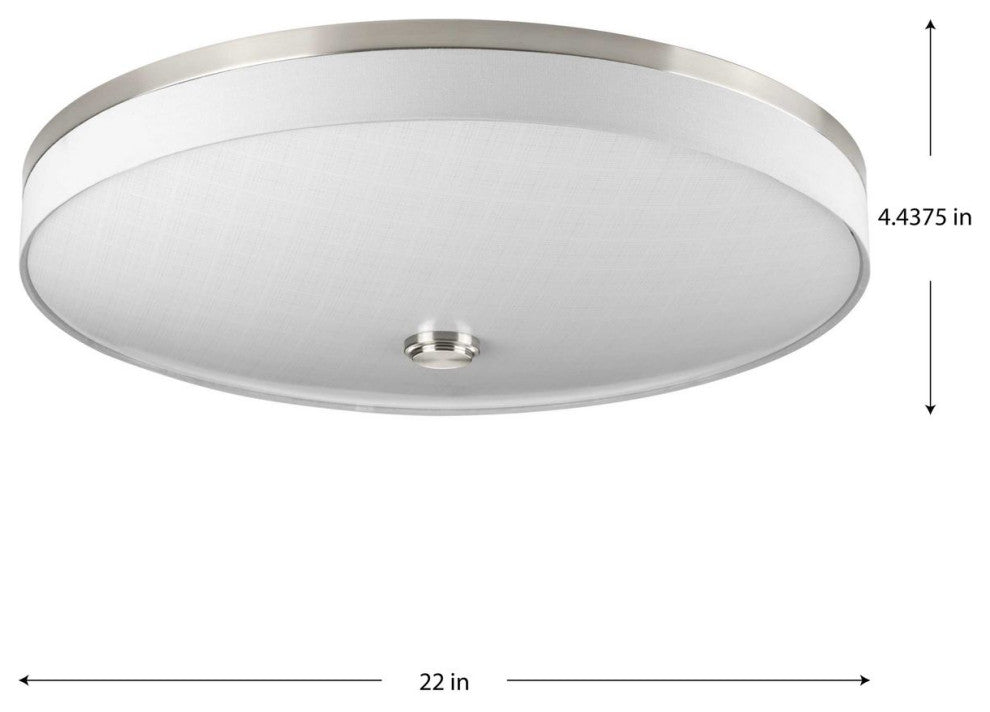 Progress Lighting 3-17W LED 3000K Flush Mount, Brushed Nickel