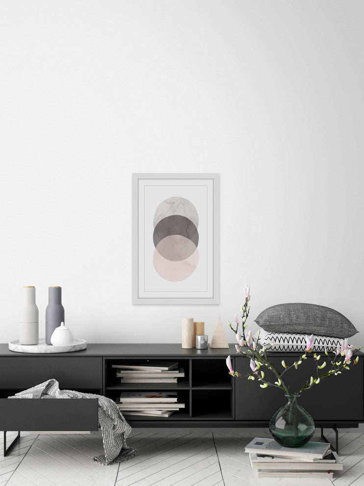 "Three Circles" Framed Paper Print by Diana Alcala, 40x45 cm