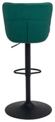 Bar Stool Chair Barstool, Steel Metal, Fabric, Green, Black, Cafe Bistro