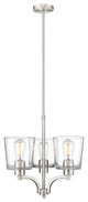Evalon 3 Light 18" Brushed Nickel Chandelier