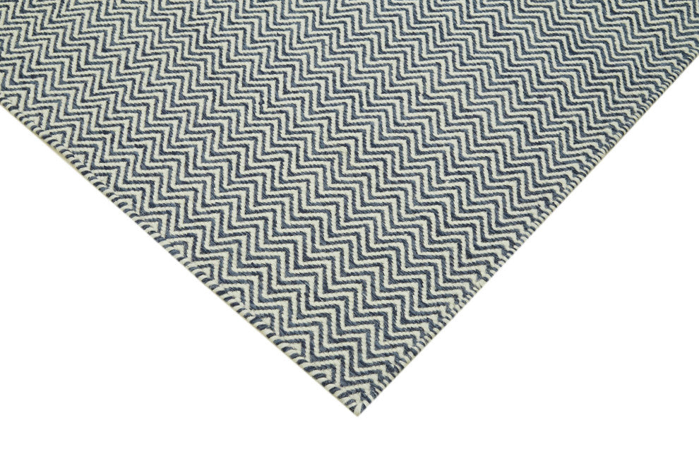 Rug N Carpet - Handmade Modern Design 8' 1'' x 10' 0'' Wool Unique Kilim Rug