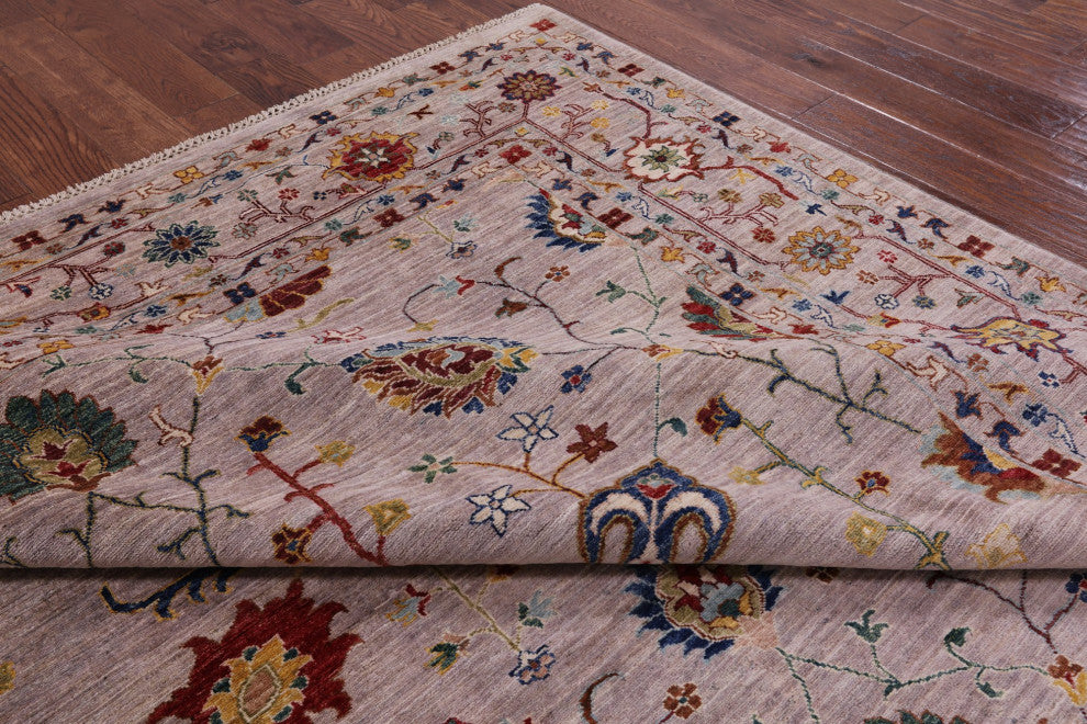 8' 2" X 11' 0" Persian Tabriz Handmade Wool Rug Q7536