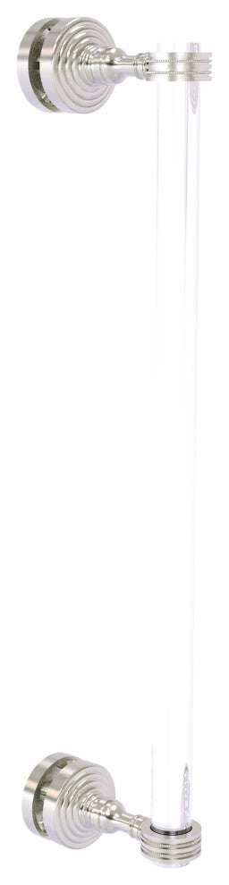 Pacific Grove 18" Dotted Accent Single Side Shower Door Pull, Satin Nickel