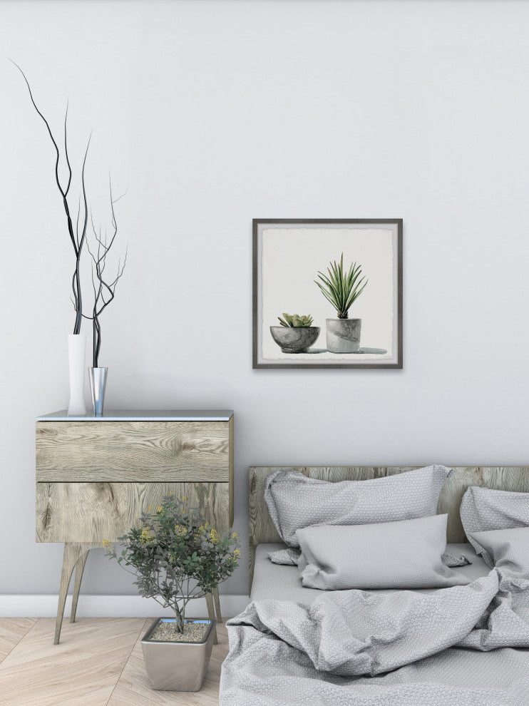 "Spiky Succulent" Framed Painting Print