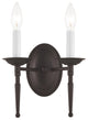 Livex 5122-07 2-Light Bronze Wall Sconce, Bronze