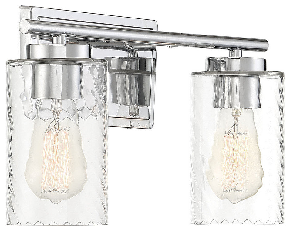 2-Light Bathroom Vanity Light, Chrome