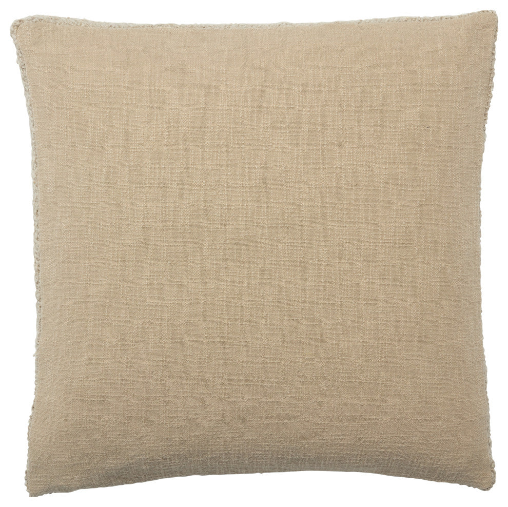 Tordis Solid Pillow 22" Square, Taupe, Down Fill